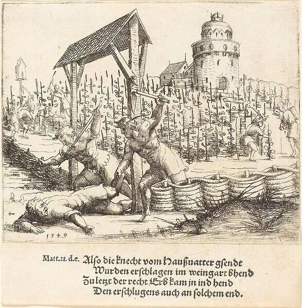 The Parable of the Wicked Husbandmen, 1549. Creator: Augustin Hirschvogel