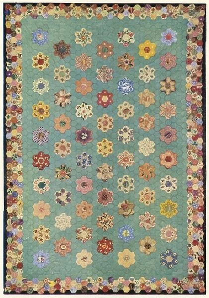 Patchwork quilt, 1943. Creator: Unknown
