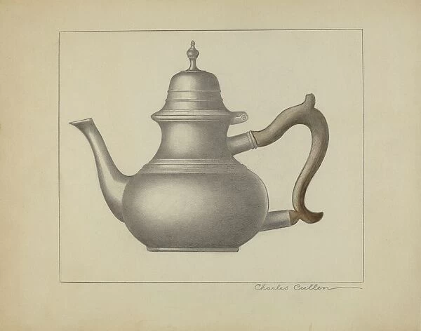 Pewter Teapot, c. 1936. Creator: Charles Cullen