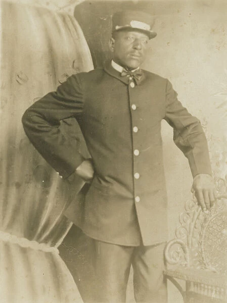 Photographic postcard of Pullman Porter, T. R. Joseph, ca. 1930s. Creator: Unknown