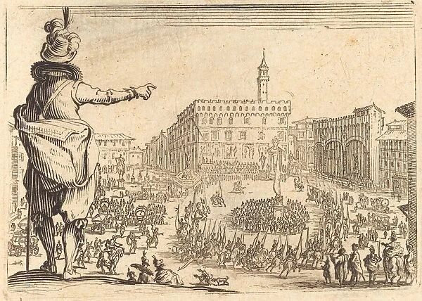 Piazza della Signoria, Florence, c. 1622. Creator: Jacques Callot