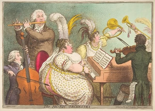 The Pic-Nic Orchestra, April 23, 1802. Creator: James Gillray