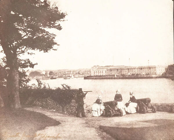 Plymouth from Mt. Edgcumbe, September 1845. Creator: William Henry Fox Talbot