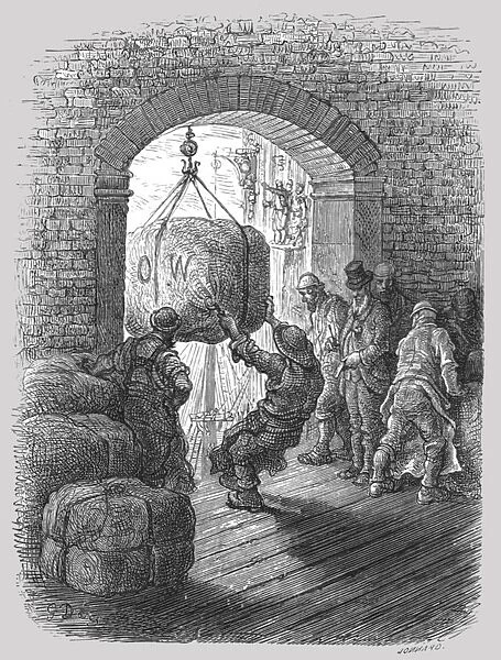 Porters at Work, 1872. Creator: Gustave Doré