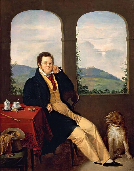 Portrait of Franz Schubert (1797-1828), 1827. Creator: Melegh, Gabor (1801-1835)