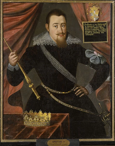 Portrait of King Christian IV of Denmark (1577-1648). Creator: Anonymous