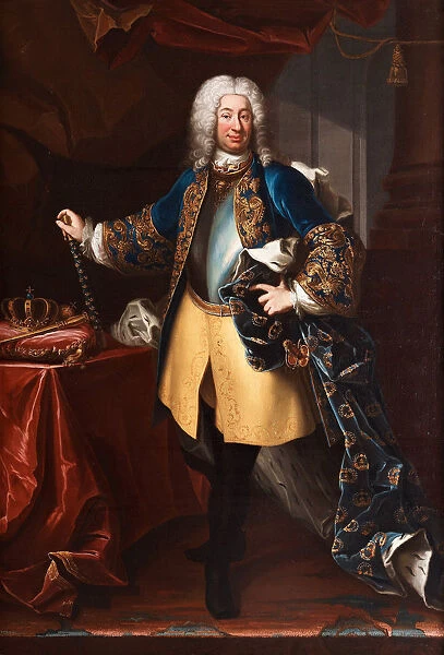 Portrait of King Frederick I of Sweden (1676-1751), ca 1730