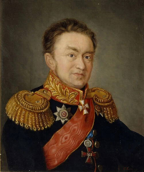 Portrait of the Pavel Nikolayevich Choglokov (1772-1832), 1820s. Artist: Komenko, S. (active 1820s)