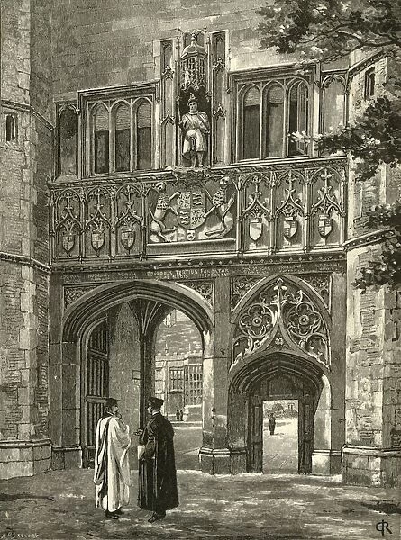 Principal Gateway, Trinity College, late 19th century. Creator: Edward Gascoin