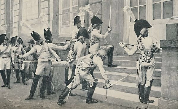 The Prussian Noble Guard Sharpen Their Swords on the Steps of the French Embassy at Berlin, 1896