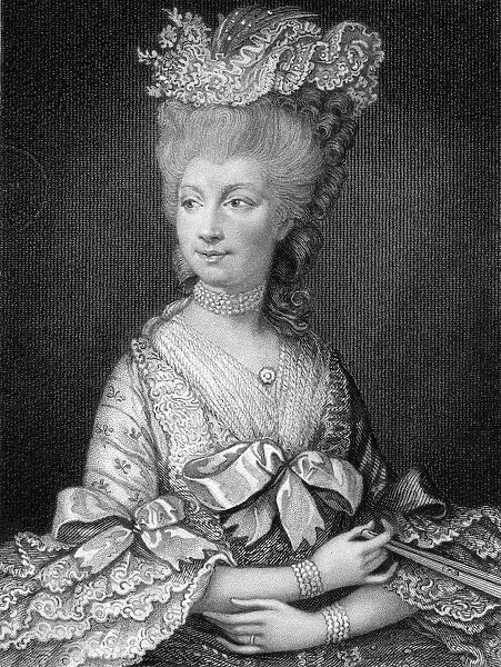 Queen Charlotte, queen consort of George III, (19th century). Artist: Read