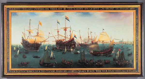 The Return to Amsterdam of the Second Expedition to the East Indies, 19 July 1599, 1599. Artist: Vroom, Hendrick Cornelisz. (1562  /  3-1640)
