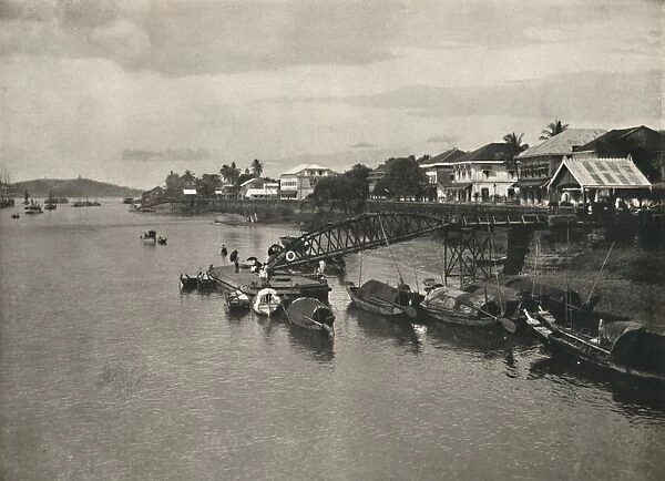 The River Bank and Strand Road, Moulmein, 1900. Creator: Unknown
