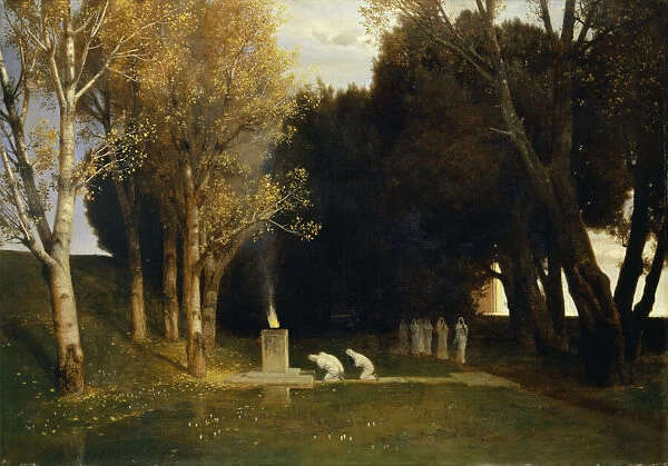 Sacred grove, 1882. Creator: Bocklin, Arnold (1827-1901)