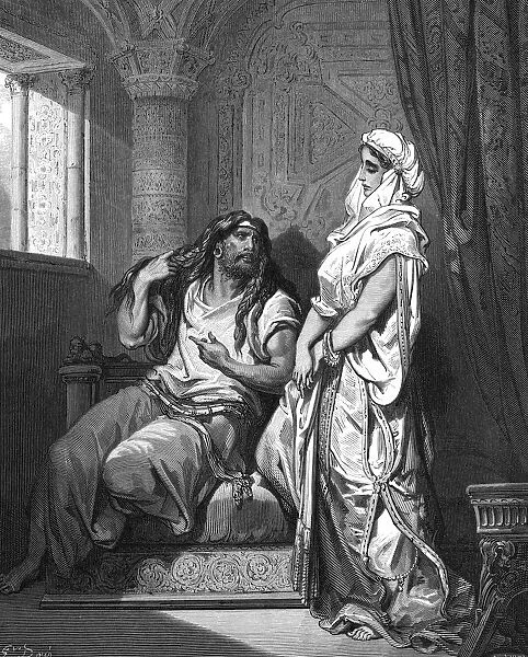 Samson and Delilah, 1866. Artist: Gustave Dore