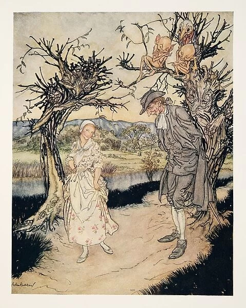 Sauntering along in the Twilight from The Legend of Sleepy Hollow by Washington Irving, 1928