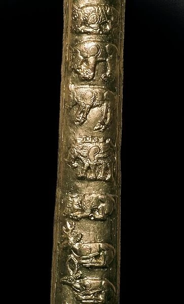 Scythian gold axe shaft-cover