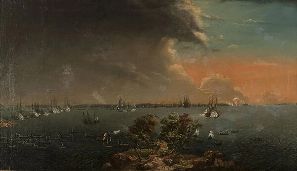 Second Russo-Swedish Battle of Svensksund on 10 July 1790. Creator: Schoultz, Johan Tietrich