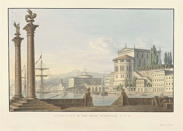 Set design for the Opera Otello by Gioachino Rossini, 1824