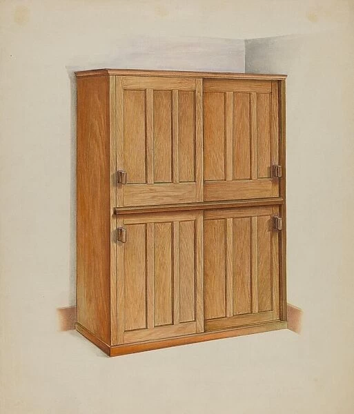 Shaker Bookcase, c. 1937. Creator: John W Kelleher