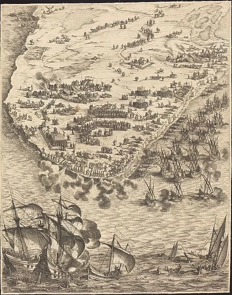 The Siege of La Rochelle [plate 10 of 16; set comprises 1952. 8. 97-112], 1628  /  1631