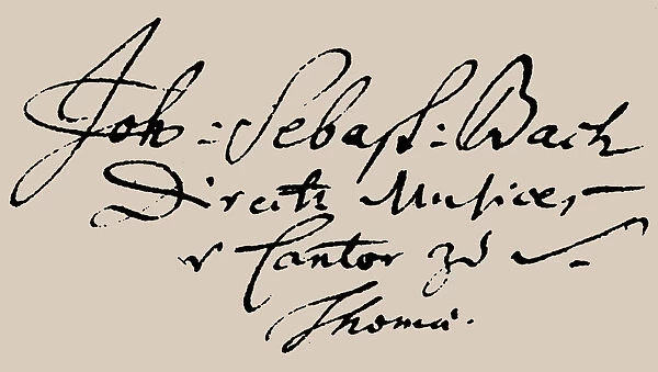 Signature of Johann Sebastian Bach