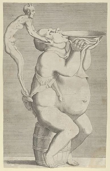 Silenus, as a Vase, Satyr Handle, 1540-56. Creator: Leon Davent
