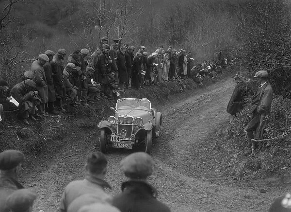 Singer Le Mans of JW Rowden competing in the MCC Lands End Trial, 1935. Artist: Bill Brunell