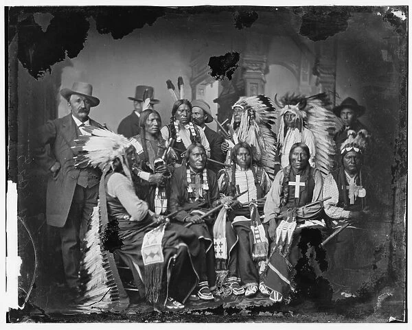 Sioux and Arrapahoe Indian Delegations, between 1865 and 1880. Creator: Unknown