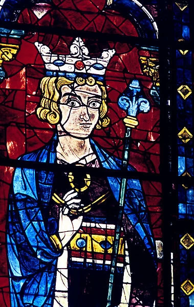 Solomon, stained glass, Chartres Cathedral, France, 1194-1260