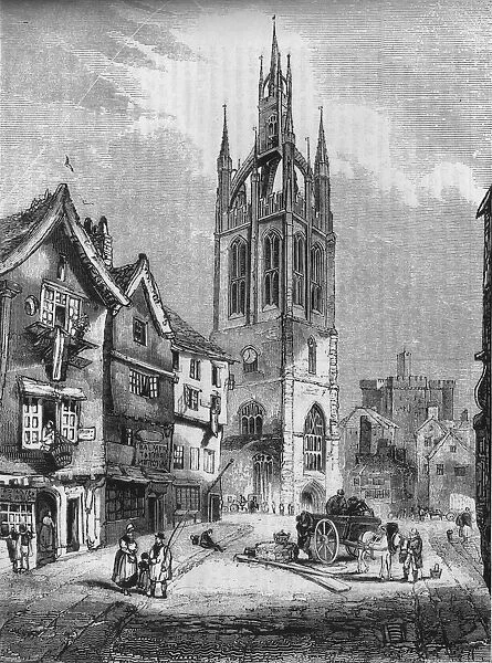 St. Nicholas Church, Newcastle-upon-Tyne, 1845. Artist: John Jackson