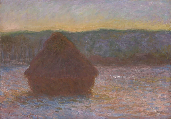 Stack of Wheat (Thaw, Sunset), 1890  /  91. Creator: Claude Monet