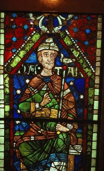 Stained glass window of Nathan, Canterbury Cathedral, 20th century. Artist: CM Dixon