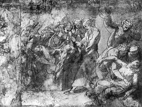 Study for an Entombment, attributed to Raphael, 1913. Artist: Raphael