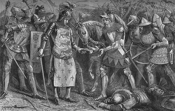 Surrender of the King of France at Poitiers, September 1356, (c1880)