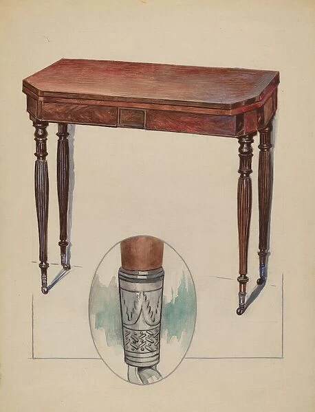 Table (Console or Card Table), c. 1936. Creator: Rolland Livingstone