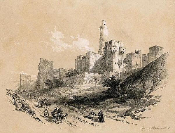 The Tower of David, Jerusalem, Israel, 1855. Artist: David Roberts