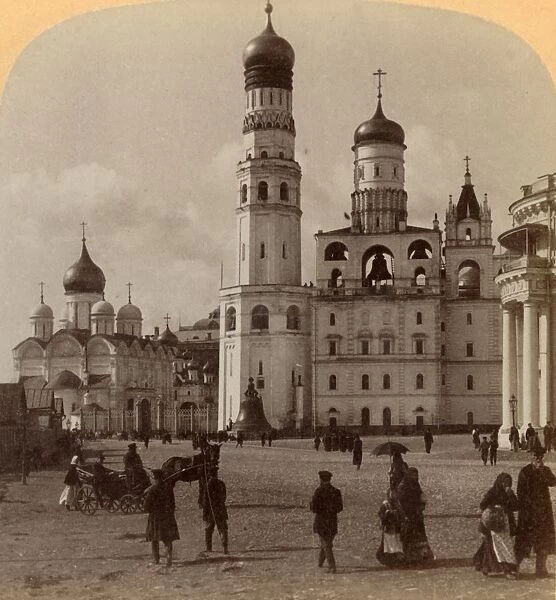 Tower of Ivan the Great and Cathedral of the Archangel Michael, Kremlin, Moscow, Russia, 1898