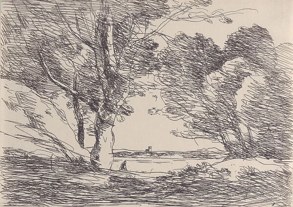 Tower at the Lakes Horizon (Tour aL Horizon d un Lac), 1871