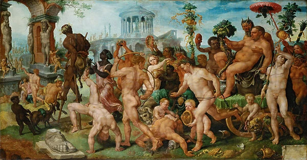 The Triumphal Procession of Bacchus, c. 1536. Artist: Heemskerck, Maarten Jacobsz, van (1498-1574)