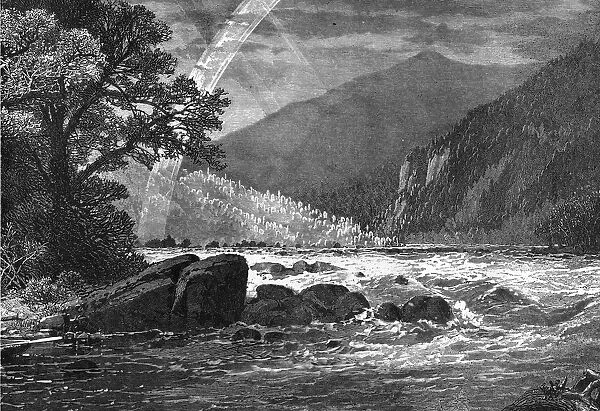 View of Balcony Falls, James River, Virginia, USA, 1877