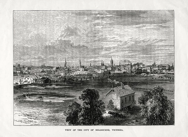 View of the city of Melbourne, Victoria, Australia, 1877