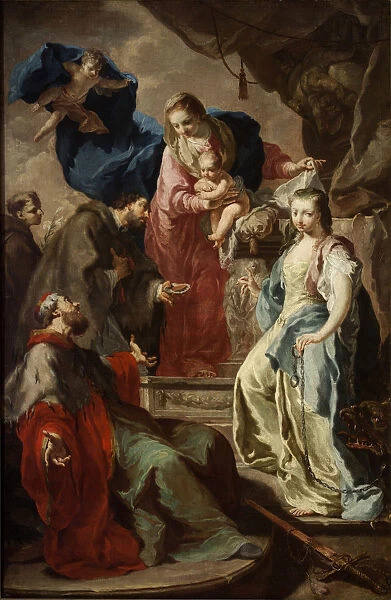 Virgin Mary with Four Saints, ca 1735
