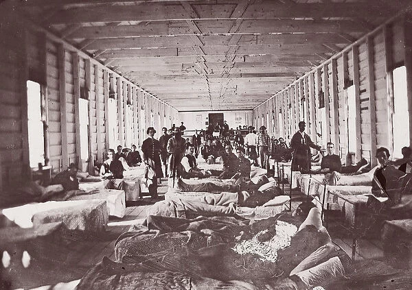 Ward in Hospital. Convalescent Camp, Alexandria Virginia, 1861-65. Creator: Unknown