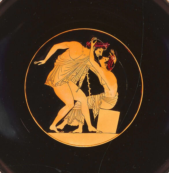Wine Cup with Pentathletes, 505-500 BC. Artist: Carpenter Painter (active 515-500 B. C. )