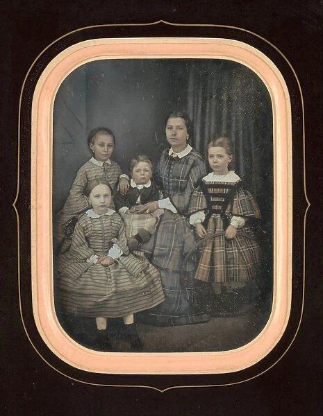 [Woman with Four Children], 1850s. Creator: Alexandre Bertrand