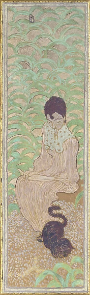 Women in the Garden: Seated Woman with a Cat, 1891