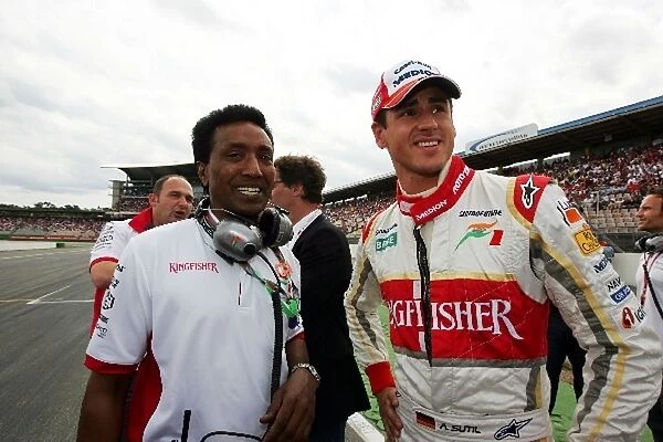 Formula One World Championship: Babir Singh Physio for Giancarlo Fisichella Force India F1 with Adrian Sutil Force India F1