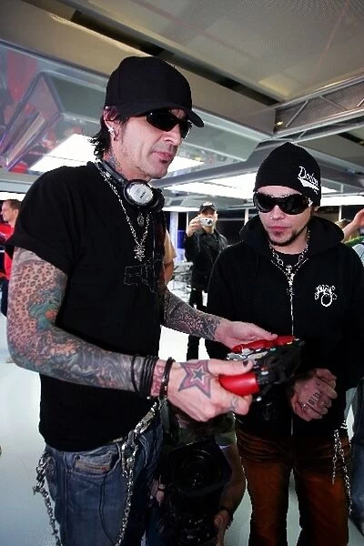 Formula One World Championship: Tommy Lee Motley Crue lead singer with Lukas Rossi