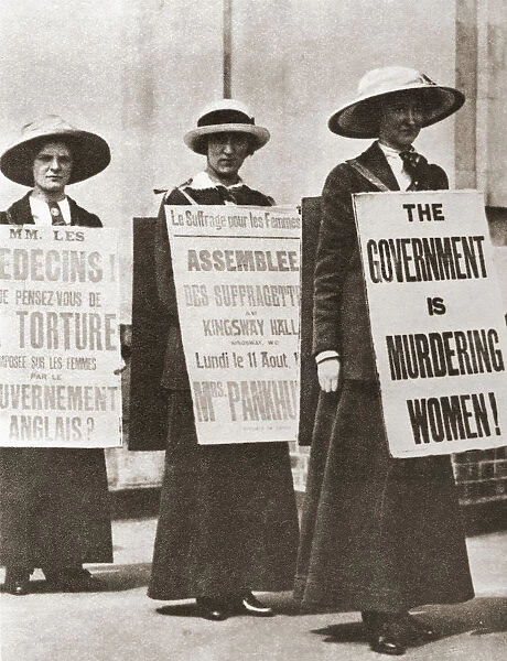 British Suffragettes C. 1910. From The Story Of Seventy Momentous Years, Published By Odhams Press 1937